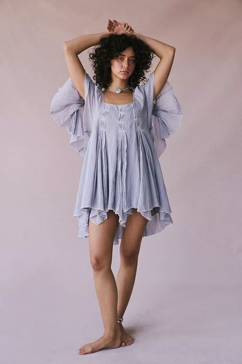 Joelle Tunic | Free People Melanie Martinez Concert Outfit, Dress Flowy Sleeves, Fairy Kingdom, Plus Size Cover Up, Free People Slip Dress, Blogging Inspiration, Pretty Princess, Purple Mini Dresses, Gift Business