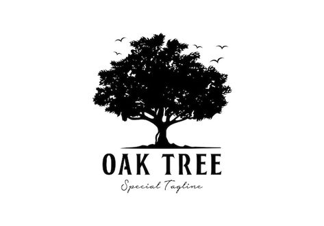 Oak tree logo illustration, tree of life... | Premium Vector #Freepik #vector #logo #business #floral #tree Oak Tree Illustration, Oak Tree Logo Design, Oak Tree Logo, Tree Of Life Logo, Islamic Logo, Illustration Tree, Logo Silhouette, Tree Logo Design, Floral Tree