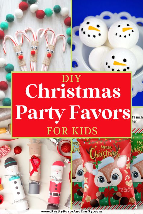 Christmas Kids Party Favors, Christmas Classroom Party Favors, Christmas Treat Bags For Kids School Party Favors, Christmas Goodies For Kids School, Winter Party Favors For Kids, Christmas Party Favor Ideas, Diy Christmas Party Favors, Christmas Party Favors For Kids, Party Favor Ideas For Kids