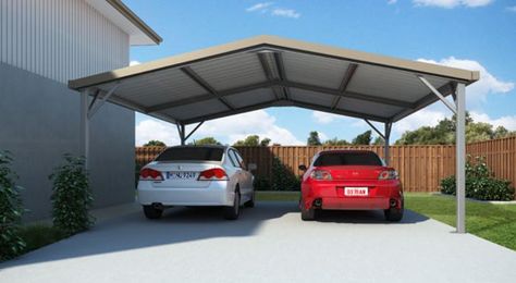 Skillion Carport, Carports For Sale, Diy Carport, Carport Kits, Carport Plans, Steel Carports, Carport Sheds, Carport Designs, Pergola Attached To House