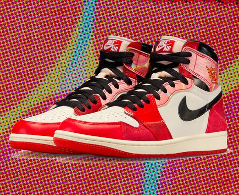 Nike has finally revealed the Air Jordan 1 High OG “Spider-Man: Across the Spider-Verse” ahead of its release date on May 20. This shoe is a unique take on the… The post Nike Reveals Air Jordan 1 High OG “Spider-Man: Across the Spider-Verse appeared first on stupidDOPE. Red Jordan 1 Outfit, Kids Spiderman Costume, Spiderman Outfit, Spider Man Across The Spider Verse, Across The Spider Verse, Dr Shoes, Spiderman Movie, Marvel Images, All Nike Shoes