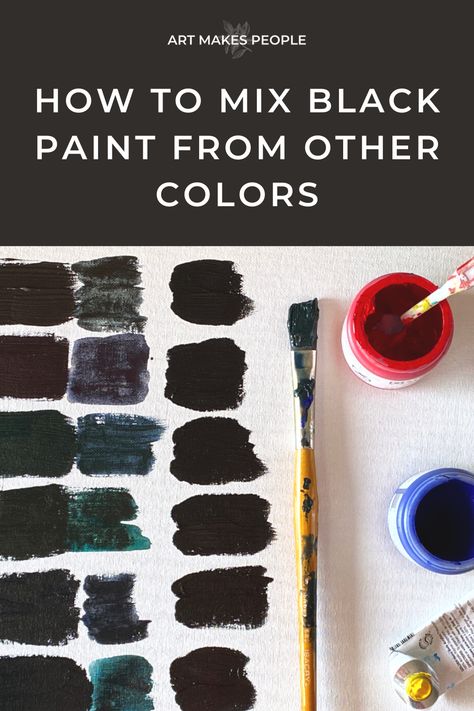 How To Make Black Paint, What Colors Make Black, Acrylic Colour Mixing Chart, Acrylic Paint Colors, Color Mixing Chart Acrylic, Mixing Primary Colors, Mixing Paint Colors, Different Shades Of Black, Dark Grey Paint