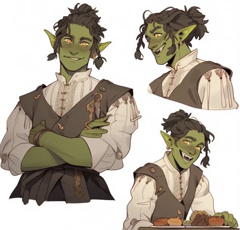 Dnd Orc, Half Orc, Goblin Art, Half Elf, Dungeons And Dragons Characters, Dnd Art, D&d Dungeons And Dragons, Pinturas Disney, Character Design References