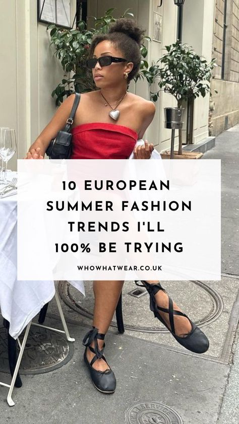 I've done the research— these 10 European summer fashion trends are the coolest of the season. See and shop them here. 2023 European Fashion, Quiet Luxury Summer Fashion, Summer Quiet Luxury, European Fashion 2024, European Fashion Spring 2024, French Fashion Summer, European Fashion Spring, Minimalist Summer Outfit, European Summer Fashion