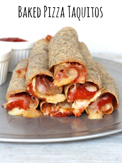 Pizza Taquitos, The Baker Mama, Baker Mama, Calzone Recipes, Baked Pizza, Taquitos Recipe, Tortilla Pizza, Wontons, Party Appetizers