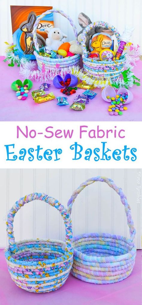 14 DIY Easter Baskets and Projects #diyideas #diyeaster #easterbaskets #eastercrafts #diybaskets Easter Basket Ideas For Kids Diy, Homemade Easter Basket Ideas, Quilted Easter Baskets, Homemade Easter Baskets, Diy Osterschmuck, Easter Baskets To Make, Easter Basket Crafts, Basket Tutorial, Easter Stuff