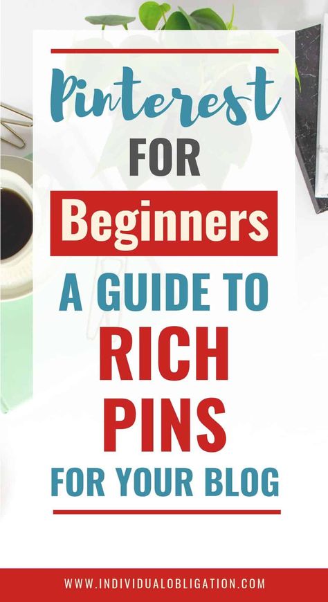 Pinterest for beginners - A guide to Rich Pins for your blog. Click here to get Pinterest help for implementing Rich Pins as part of your Pinterest marketing strategies with this Pinterest tutorial. These blogging tips and Pinterest tips will quickly teach you what Rich Pins are, why you can boost your Pinterest traffic and how to add them to your WordPress blog. #BlogTips #BloggingTips #PinterestTips #PinterestMarketing #SocialMediaMarketing #SocialMediaTips #NewBlogger Pinterest For Beginners, Pinterest Tutorial, Rich Pins, Pinterest Help, Pinterest Business Account, Beginner Blogger, Blog Strategy, Pinterest Traffic, Pinterest Tips