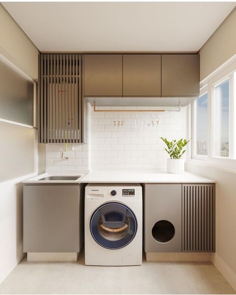 Outdoor Laundry Rooms, Small Laundry Room Organization, Dream Laundry Room, Lava E Seca, Laundry Room Closet, House Interior Design Styles, Laundry Cabinets, Laundry Room Layouts, Laundry Design