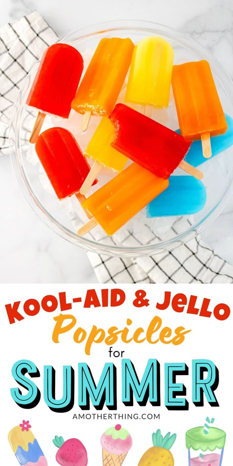 Beat the heat this summer with these delicious and refreshing jello popsicles! They're easy to make and perfect for a hot day. Plus, they're a fun way to get your kids involved in the kitchen. Let's get cooking! 2023 Desserts, Jello Popsicles, Juice Popsicles, Popsicle Recipe For Kids, Easy Popsicle Recipes, Sugar Free Popsicles, Diy Popsicles, Frozen Popsicles, Jello Mold Recipes