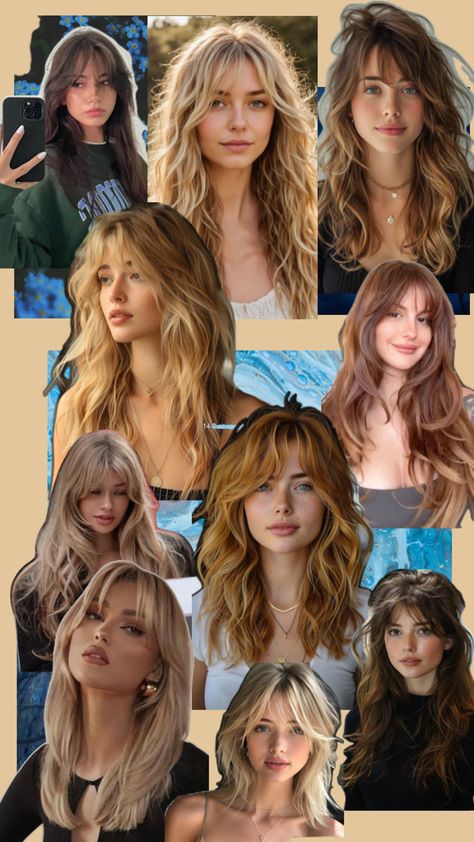 Long Hair With Bangs And Layers, Hair Inspiration Long, Hairstyles For Layered Hair, Haircuts For Wavy Hair, Hair Stylies, Long Hair With Bangs, Hair Color And Cut, Long Wavy Hair, Haircuts For Long Hair