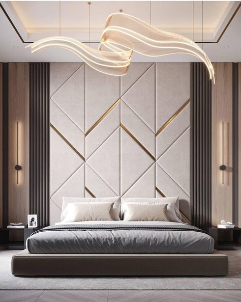 Bed Design Back Wall, Simple Bed Wall Design, Back Bed Wall Design, Head Boards Design Modern Luxury, Bed Background Design, Luxury Bed Designs Modern, Office Feature Wall Design, Bed Wall Panelling Design, Modern Bedroom Wall Design