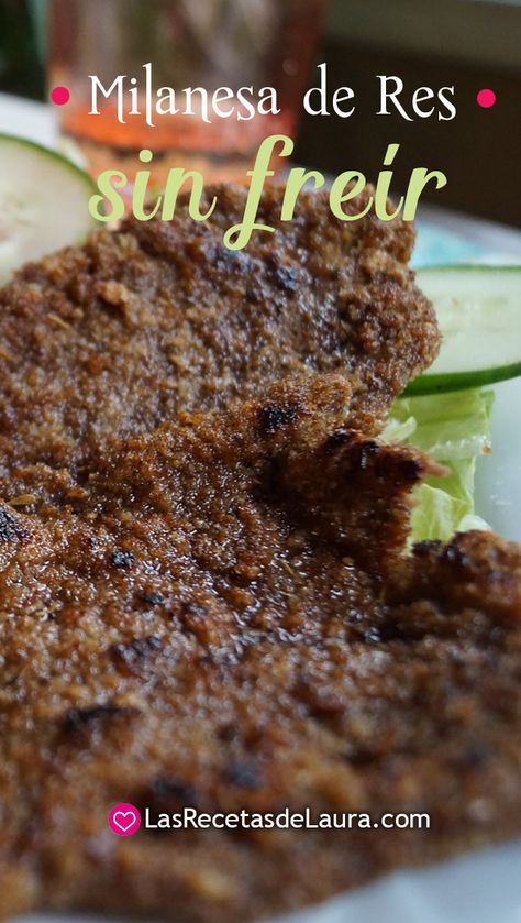 Milanesa de carne de res sin freir, sin grasa! la versión saludable de este delicioso platillo. Milanesa Recipe, Hispanic Kitchen, Food Mexican, Kid Art, Good Eat, Mexican Food, Free Food, Mexican Food Recipes, Love Food