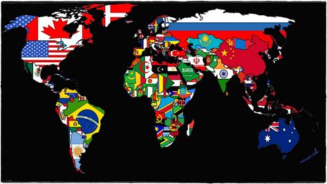 world map with flags on its country illustration #map #world #flag #nations world map #1080P #wallpaper #hdwallpaper #desktop World Map With Flags, Wallpaper World Map, Country Illustration, World Map Painting, World Map With Countries, Illustration Map, World Map Wallpaper, Map Artwork, World Map Poster