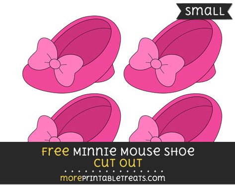 Free Minnie Mouse Shoe Cut Out - Small Size Printable Minnie Mouse Cricut Ideas, Minnie Mouse Template, Minnie Mouse Printables, Minnie Mouse Balloons, Minnie Mouse Shoes, Balloons Ideas, Minnie Mouse Images, Minnie Mouse Theme, Animal Templates