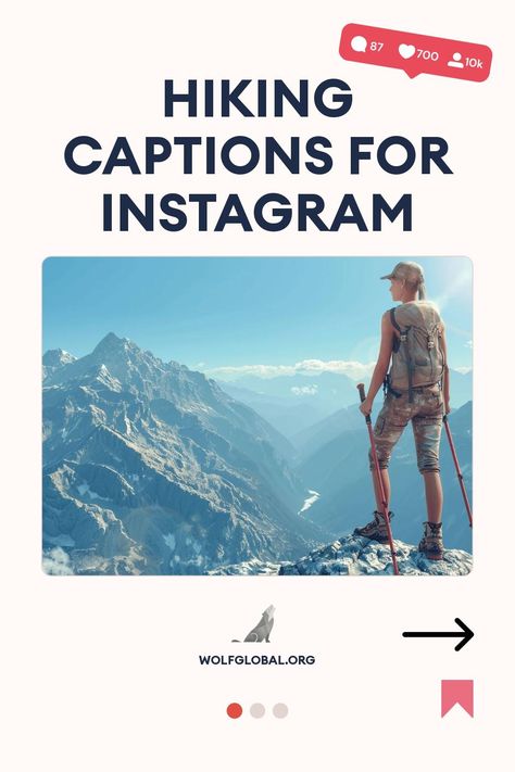 "Hiker looking at mountain range with 'Hiking Captions for Instagram' header and social icons."
An infographic list of hiking-themed statements with emojis and a call-to-action button.
A woman sitting with a laptop, surrounded by social media engagement icons and an invitation to join an Instagram pod group. Hiking Captions For Instagram, Insta Quotes, Green With Envy, Captions For Instagram, Happy Trails, Social Media Games, Perfect Word, Word Play, Don't Leave