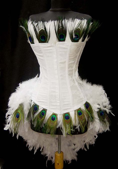 White Peacock Eye Feather Brocade Showgirl Saloon Girl Moulin Burlesque Rouge Costume w/Feather Train., via Etsy. Peacock Prom Dress, Saloon Girl, Peacock Costume, Showgirl Costume, Burlesque Corset, Saloon Girls, Burlesque Costumes, Burlesque Costume, Mardi Gras Costumes