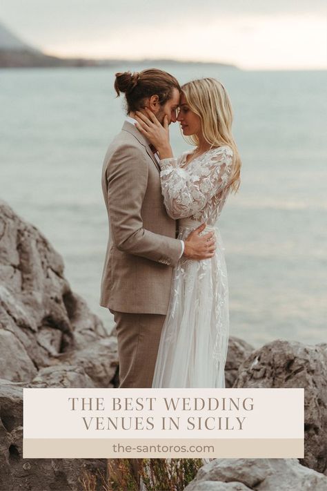 Find Your Unique Wedding Venue in Sicily, Italy | Destination Wedding & Elopement Photographers | Take notes from this romantic wedding day that took place in Sicily, Italy! We have selected our 4 favourite venues in Sicily for you! Get inspired by our favourite destination wedding ideas, Italy wedding location, romantic wedding aesthetic and outdoor wedding photography! Book The Santoros for your romantic Italian wedding day or romantic elopement at the-santoros.com Romantic Wedding Aesthetic, Romantic Italian Wedding, Italy Destination Wedding, Romantic Italian, Sicily Wedding, Unique Wedding Venue, Romantic Elopement, Outdoor Wedding Photography, Unique Wedding Venues