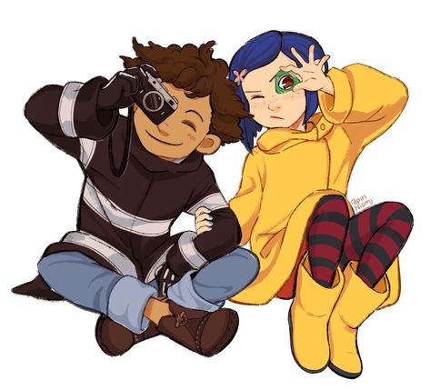 coraline and wybie Coraline And Wybie Art, Wybie Fanart, Coraline X Wybie, Coraline Wybie, Coraline And Wybie, Coraline Art, Super Nana, Coraline Aesthetic, Best Halloween Movies