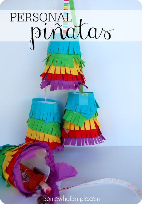 Mini Pinatas for Kids - Somewhat Simple                                                                                                                                                      More Diy Mini Pinata, Mexico Crafts, Spanish Crafts, Mini Pinatas, Diy Pinata, Mexican Crafts, Taco Bar, 5 De Mayo, Easy Craft