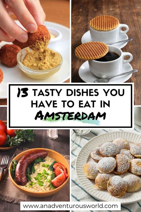 Are you looking at sampling the best food Amsterdam has to offer? From Dutch pancakes to raw herring, this is what to eat in Amsterdam! #amsterdam #amsterdamfood #amsterdamfoodguide #bestfoodinamsterdam #foodinamsterdam #whattoeatinamsterdam #dishestoeatinamsterdam #streetfoodamsterdam #dutchfood Amsterdam Traditional Food, Best Food Amsterdam, Amsterdam Where To Eat, Best Places To Eat In Amsterdam, What To Eat In Amsterdam, Best Restaurants In Amsterdam, Amsterdam November, Breakfast In Amsterdam, Food In Amsterdam