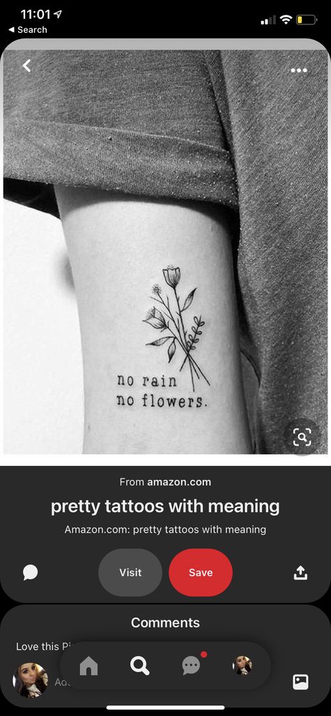 Flowers In The Rain Tattoo, No Rain No Flowers Tattoo, Recovering Addict Quotes, Flowers In The Rain, Addict Quotes, Rain Tattoo, Recovering Addict, No Rain No Flowers, Flowers Tattoo