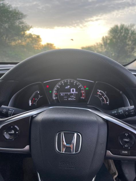 Honda Steering Wheel Aesthetic, Honda City Snap, Driving Honda Civic, Car Steering Wheel Aesthetic, Honda Civic Aesthetic, Hands With Drip In Hospital, Honda Interior, Short Instagram Captions, Video Game Room Design