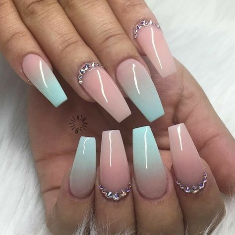 Ballerina Nails. Ombre Nails. Babyboomers. Acrylic Nails. Summer Nails. Attractive Nails, New Nail Designs, Coffin Shape Nails, Coffin Nails Long, Ballerina Nails, Coffin Nails Designs, Nails Toes, Beautiful Nail Art, Nail It