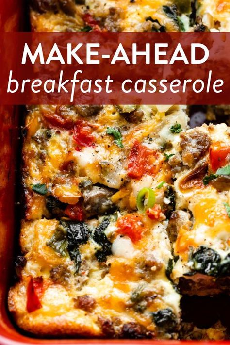 Easy Breakfast Casserole Recipes, Make Ahead Breakfast Casserole, Best Breakfast Casserole, Overnight Breakfast Casserole, Sally's Baking, Breakfast Casserole Easy, Egg Casserole, Easy Casserole Recipes, Make Ahead Breakfast