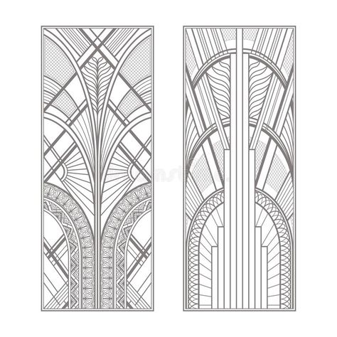 Art Deco Desen, Interior Art Deco, Art Deco Panel, Art Deco Tattoo, Art Deco Stencil, Art Deco Elements, Deco Panel, Art Deco Artwork, Gray Art