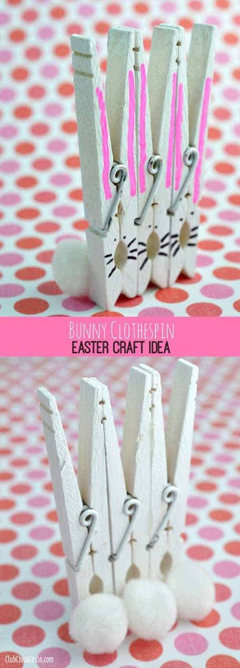 37 Ingeniously Creative Clothespin Crafts For Your Home | Homesthetics - Inspiring ideas for your home. Clothespins Diy, Pin Crafts, Easy Easter Crafts, Easter Projects, Clothes Pin Crafts, Easter Craft, Easter Time, Easter Activities, Spring Holidays