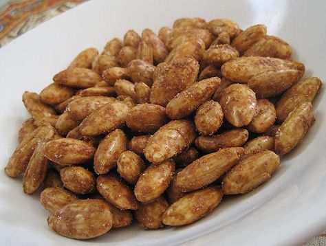 Homemade Smoked Almonds from Food.com:   								I received this recipe in my e-mail from a friend that belongs to another site also.  These are mildly smoked and not salty at all in spite of the amount of sodium in the recipe.  Very easy to make even easier to enjoy!  Servings are 1/4 cup. Smoked Almonds Recipe, Flavored Almonds, Seasoned Nuts, Smoked Almonds, Almonds Recipe, Celery Salt, Nut Recipes, Low Cal Recipes, Roasted Nuts