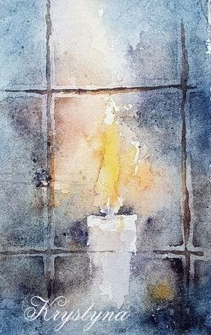 Watercolor Christmas Candles, Watercolor Candle, Candle Watercolor, Watercolor Candles, Winter Artwork, Christmas Card Art, Watercolour Inspiration, Abstract Watercolor Art, Watercolor Christmas Cards