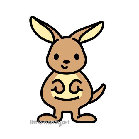 Cute kangaroo sticker #australia Kangaroo Cookies Decorated, Kangaroo Cartoon Drawing, Kangaroo Drawing Cute, Kangaroo Drawing Easy, Kangaroo Cute, Kangaroo Clipart, Kangaroo Cartoon, Kangaroo Drawing, Kangaroo Illustration