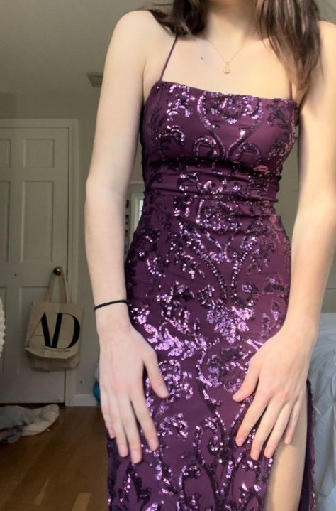 Deep Purple Homecoming Dress, Euphoric Prom Dress, Sparkly Purple Prom Dresses, Windsor Purple Dress, Dark Purple Sequin Prom Dress, Sparkly Dark Purple Dress, Dark Purple Glitter Dress, Putple Prom Dress, Purple Dresses Hoco