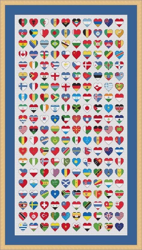 Stitch all 200 of these flags of the world in the Cross Stitch Crazee Facebook Group Stitch-a-Long for 2015! Flag Cross Stitch, Flag Ideas, Cross Stitch Ideas, Flags Of The World, Cross Stitch Patterns Free, Stitch Ideas, Country Humans, X Stitch, Cross Stitch Chart