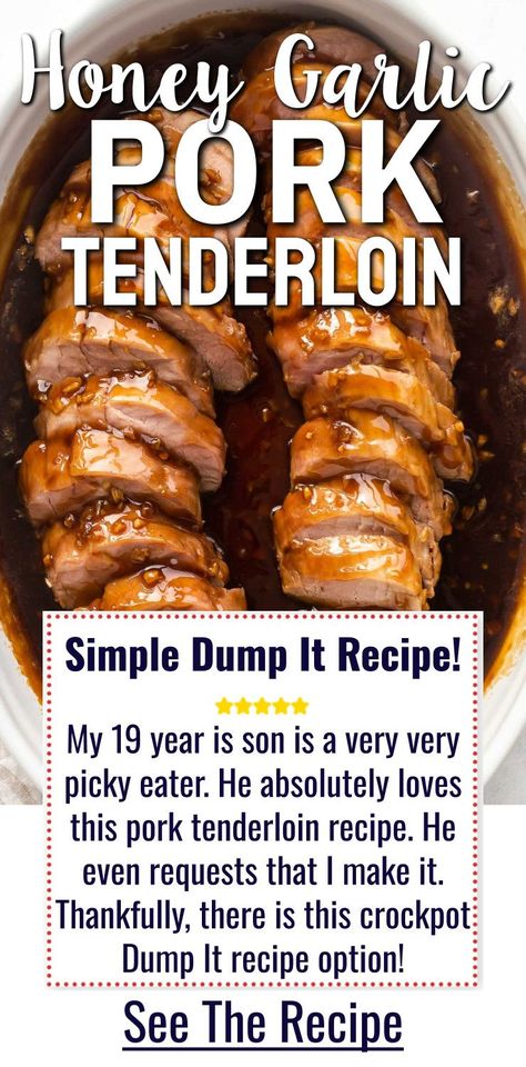 Honey Garlic Pork Tenderloin Pork Roast Crock Pot Recipes slow cooker pork tenderloin recipes easy sunday dinner ideas crockpot cheap dinners for a family budget weekly meals menu planning recipes easy pork loin recipes slow cooker crockpot easy dump and go crockpot dinner recipes for family with kids picky eaters cheap slow cooker recipes low budget meals easy family sunday dinner ideas comfort foods dirt cheap meals for large families Crockpot Pork Roast Recipes, Pork Loin Recipes Slow Cooker, Easy Pork Loin Recipes, Honey Garlic Pork Tenderloin, Pork Tenderloin Crock Pot Recipes, Boneless Pork Loin Recipes, Tenderloin Recipes Crockpot, Tenderloin Pork, Pork Loin Crock Pot Recipes