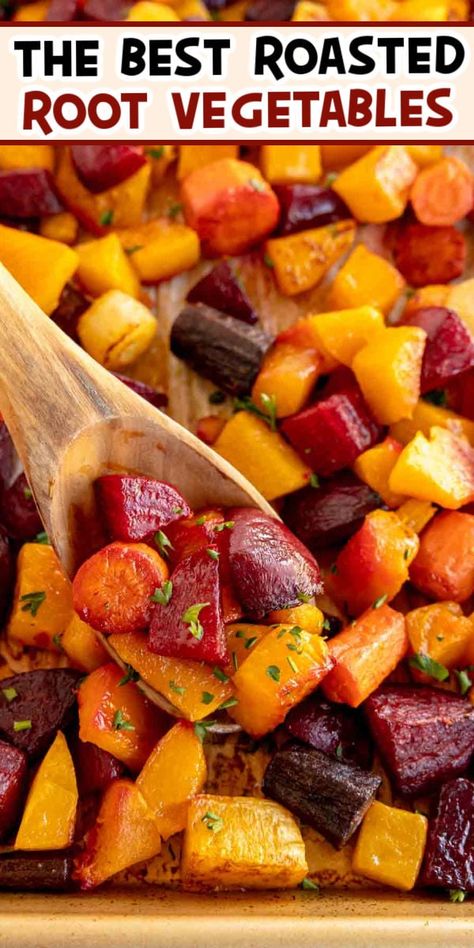 Oven Roasted Root Vegetables, Root Vegetables Recipes, Roasted Fall Vegetables, Roasted Root Veggies, Breakfast Easy, Vegetable Medley, Root Veggies, Roasted Root Vegetables, Recipes Indian