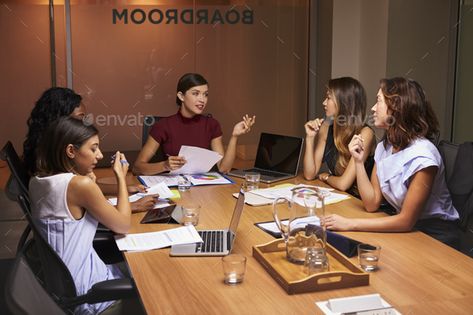 Businesswomen at an evening meeting in a boardroom by monkeybusiness. Businesswomen at an evening meeting in a boardroom #Affiliate #evening, #Businesswomen, #meeting, #monkeybusiness Boardroom Photoshoot, Entrepreneur Meeting, Meeting Photoshoot, Business Logo Inspiration, Corporate Women, Conference Meeting, Floral Invitations Template, Corporate Meeting, Business Photoshoot