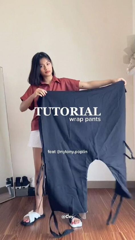 Pinterest Tutorial, Wrap Pants, Casual Outfits For Teens, Fashion Sewing Tutorials, Diy Vetement, Patterns Fashion, Diy Fashion Clothing, Pattern Blouse, Easy Trendy Outfits