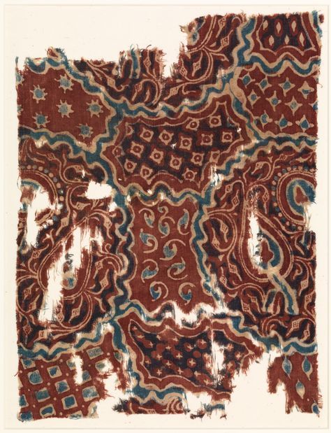 Gujarat Culture, India Textiles, Asian Textiles, Block Printed Textiles, Number 30, Eastern Art, Indian Textiles, Antique Textiles, 14th Century