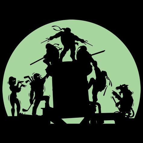 Warbucks Design's Zombie Silhouette T-Shirts Zombie Silhouette, Turtle Silhouette, Geek Shirts, Zombie Art, The Turtles, Tmnt Artwork, 80s Cartoon, Classic Cartoons, Skull Art