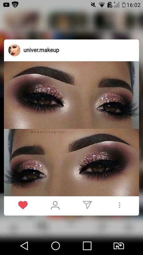 Maquillaje Smokey Eyes, Black And Silver Eye Makeup, Rose Gold Makeup Looks, Smokey Eye Makeup Steps, Glittery Eye Makeup, Black Smokey Eye Makeup, Rose Gold Eye Makeup, Silver Eye Makeup, Black Eye Makeup