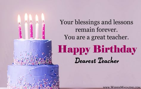 Check Latest Birthday Wishes For Teacher.  #BirthdayWishes #BirthdaySms #BirthdayMessages #BirthdayGreeting #HappyBirthdayTeacher #ForTeacher #BirthdayWishesForTeacher #HappyBirthdaySir #BirthdayWishesForSir #BirthdayGreetingImage Happy Birthday Wishes For Ma'am, How To Wish Birthday To Teacher, Bday Wishes For Teacher, Happy Birthday Wishes For Teacher Quotes, Happy Birthday To My Teacher, Wishes For Teachers Birthday, Happy Birthday Teacher Quotes, Best Wishes For Teacher, Happy Birthday Teacher Wishes