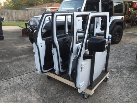 Jeep Hardtop Storage, Jeep Wrangler Doors, Jeep Garage, Jeep Wrangler Forum, Jeep Doors, Diy Jeep, Jeep Gear, Jeep Mods, Jeep Wrangler Accessories