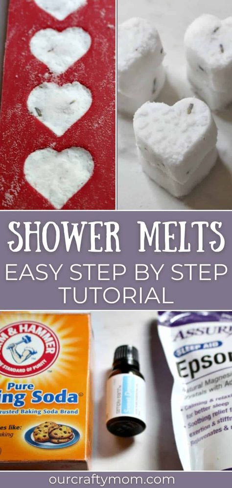 How To Make The Best Essential Oil Shower Melts Shower Steamers Diy, Fir Needle Essential Oil, Shower Fizzies, Shower Melts, Bath Salts Diy, Tangerine Essential Oil, Melt Recipe, Diy Essentials, Bath Bomb Recipes