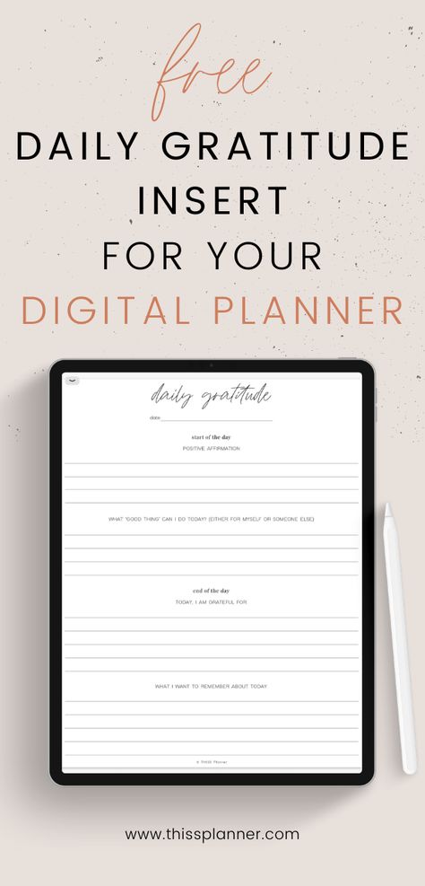 Free digital planner template for daily gratitude tracking in Goodnotes, suitable for journaling and mindfulness Digital Gratitude Journal Free, Goodnotes Gratitude Journal, Gratitude List Template, Goodnotes Template Free, Digital Bujo, Gratitude Tracker, Gratitude Book, Notes Templates, Stationary Ideas