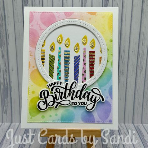 Inspired by Mindy Eggen. Layered candles stencil with duo gel and gold foil. Circle shaker dies and Birthday Sparkle greeting. Panel from my stash. ML 1 and On the Inside - Birthday for inside of card. #ginakdesigns #ginakdesignsstencils #ginakdesignsstamps #duogel #fancyfoil #inkblending #masterlayouts #cardmaker #cardmakersforkindness #cardmakersofinstagram #handmadecards #handmadecardsarethebest #handmadecardsofinstagram #handmadecardsoftheday #debrahwarner Shaker Birthday Cards, Layered Candles, Birthday Candle Card, Jennifer Mcguire, Candle Cards, Easy Diy Gifts, Card Maker, Gold Foil, I Card