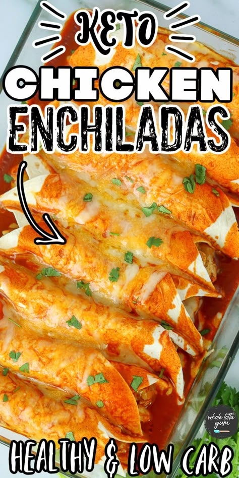 Mexican Chicken Recipes Low Carb, Carb Free Enchiladas, Casserole Recipes For Dinner Healthy Low Carb Chicken Enchiladas, Keto Wet Burrito, Keto Chicken Enchilada Bake, Keto Chicken Enchilada Skillet, Chicken Enchalidas Recipes Keto, Chicken Enchiladas Recipe Red Sauce, Enchiladas For Diabetics