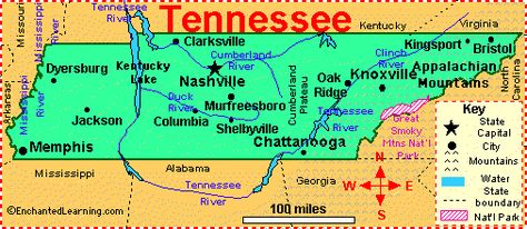 Tennessee?  Fly into Memphis and drive to Nashville.  Reasonable airfare and doable in even 5 days. Things To Do In Tennessee, Tennessee Attractions, Map Quiz, Tennessee Map, Memphis City, Cumberland River, State Of Tennessee, State Symbols, Tennessee Vacation