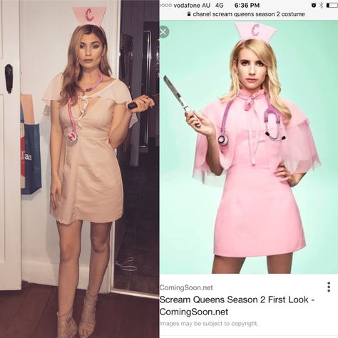 Chanel-o-ween Scream Queens halloween costume Scream Queen Halloween Costume, Scream Queens Halloween Costume, Scream Queens Halloween, Scream Queens Costume, Doctor Halloween Costume, Butterfly Wedding Cake, Costumes 2023, Queen Halloween Costumes, Queen Outfit